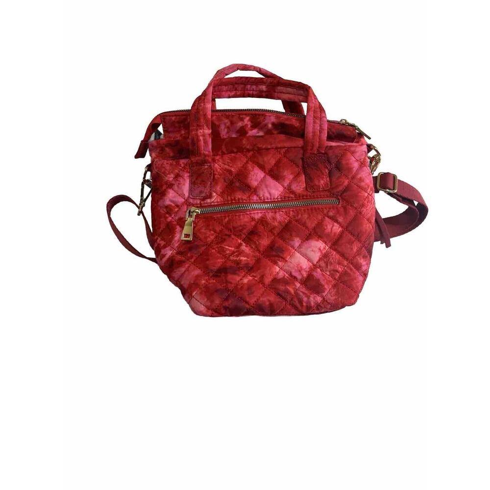 Hobo Quilted Tote Bag Women's Salsa Pink Pockets Crossbody Boho Hippie